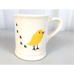 Magenta Baby Chick w/Footprints Coffee Mug Large White Oversized Porcelain 22 oz